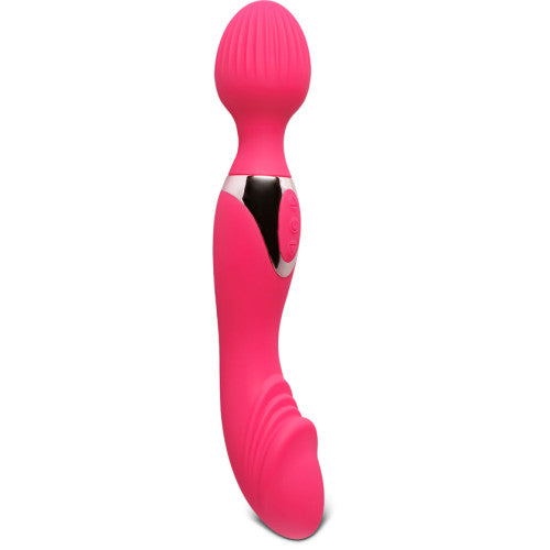10-Speed Red Color Silicone Double Ended Wand Massager