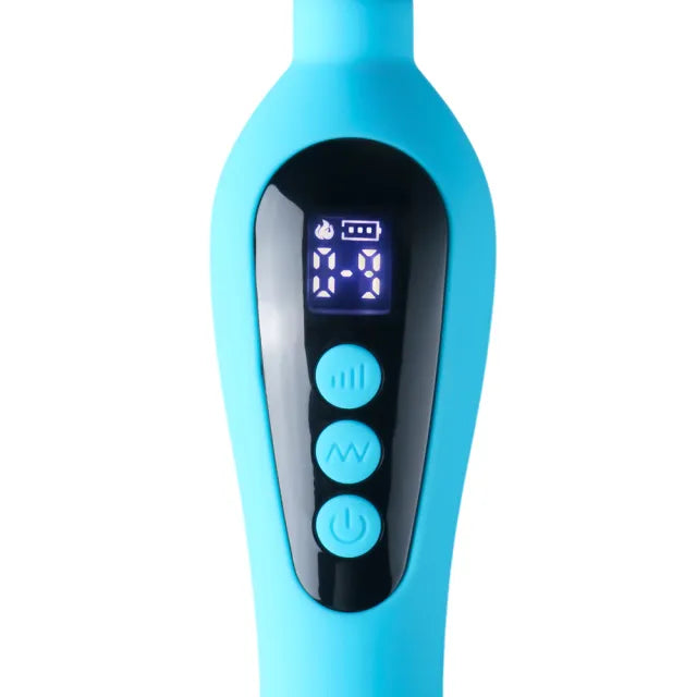 9-Speed Rechargeable Magic Wand Massager with Heating & Vibrating Functions