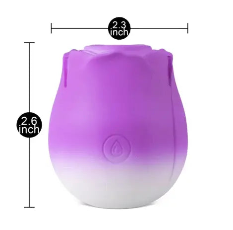 10-Function Orange & White Silicone Rechargeable Clitoral Sucking Rose Toy