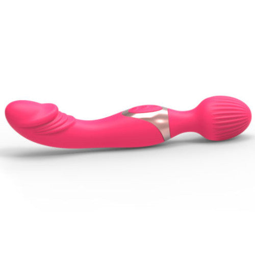 10-Speed Red Color Silicone Double Ended Wand Massager