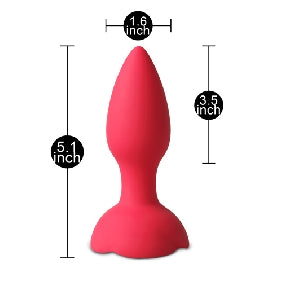 10-Speed Remote Control Silicone Vibrating Anal Plug with Rose Base