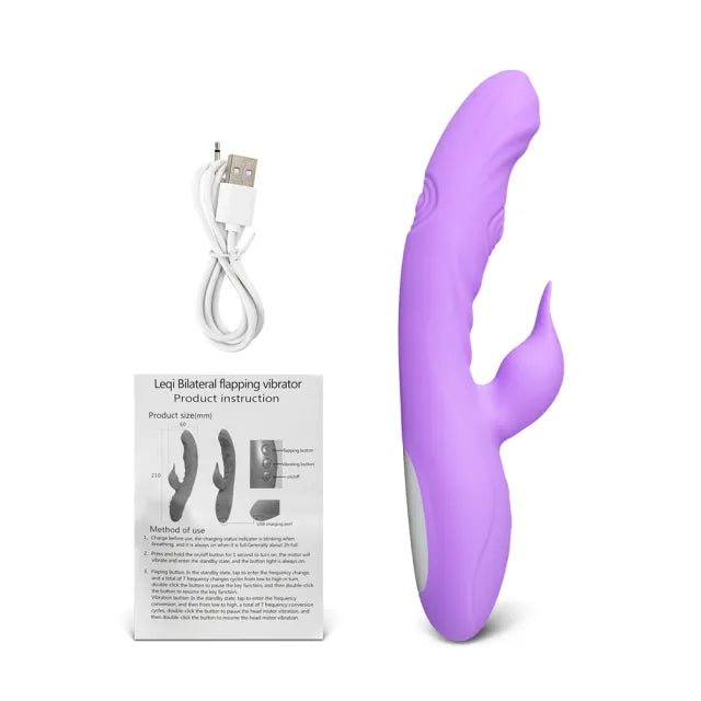 7-Speed Rabbit Vibrator with Double Tapping Function