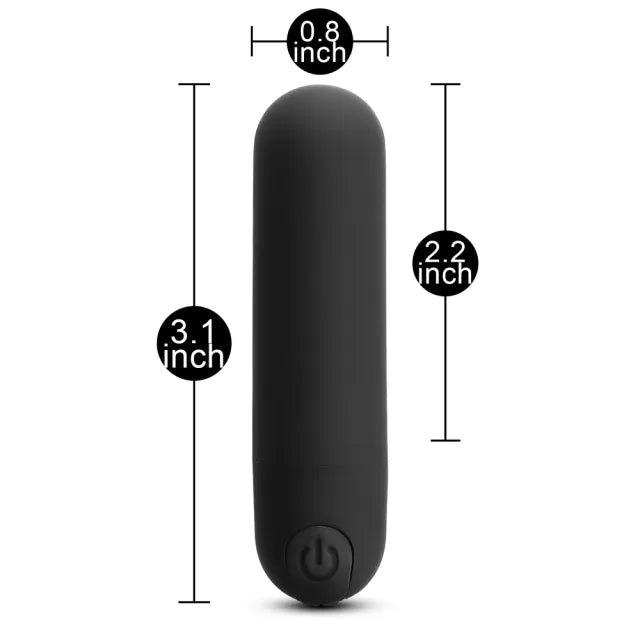 10 Speed USB Recharging Vibrating Bullet - Black