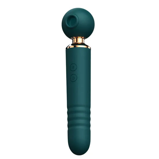 10-Speed 3-in-1 Sucking & Thrusting Wand Massager – Rechargeable & Waterproof