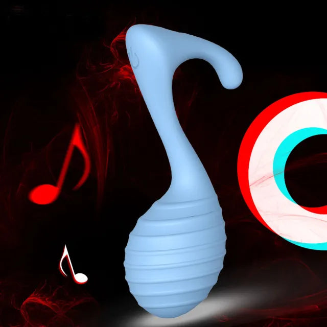 10 Modes Blue App Control Rechargeable Silicone Musical Note Vibrating Egg for Clitoral and G-Spot Stimulation
