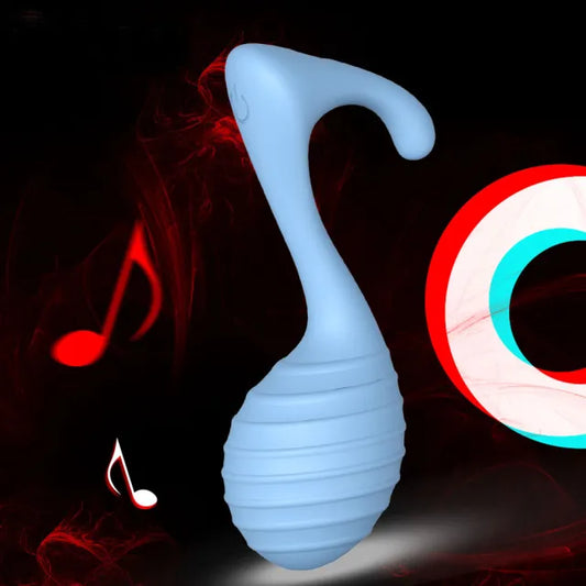 10 Modes Blue App Control Rechargeable Silicone Musical Note Vibrating Egg for Clitoral and G-Spot Stimulation