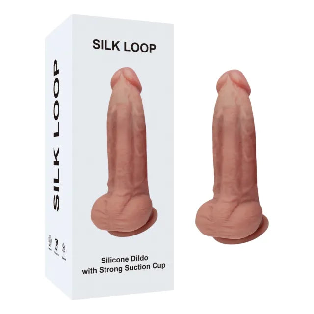 7.88" Deep Flesh Silicone Dildo with Strong Suction Cup