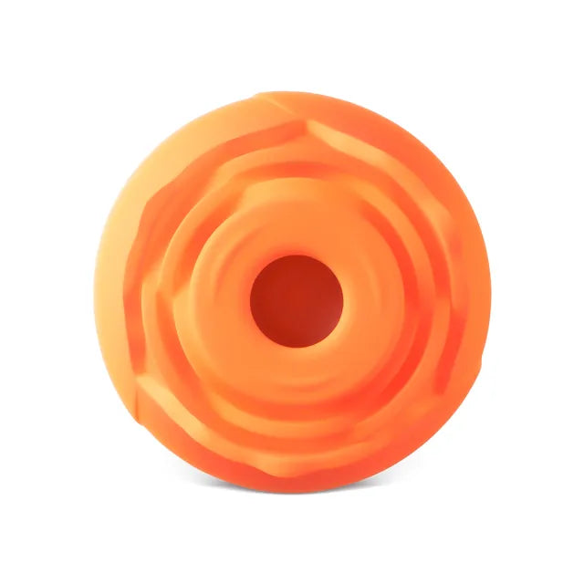 10-Function Orange & White Silicone Rechargeable Clitoral Sucking Rose Toy