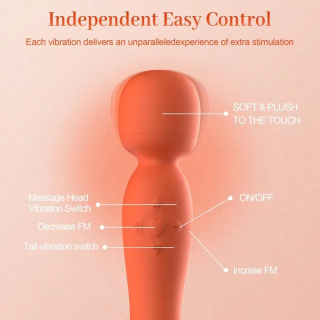 9.06" Orange Rechargeable Silicone App-Controlled Vibrator – 10 Vibrating Modes Curved G-Spot Design with Remote App Control