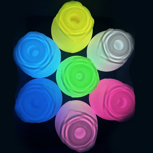 Glow-in-the-Dark 10-Function Silicone Rechargeable Clitoral Sucking Rose Sex Toy