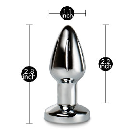 10 Speed Remote Control Metal Vibrating Butt Plug (2.8'')