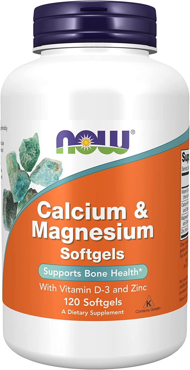 NOW Foods Calcium & Magnesium w/ Vitamin D-3 & Zinc - 120 Softgels