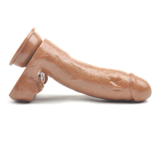 7.1 Inches Brown Color Realistic Dildo with Balls