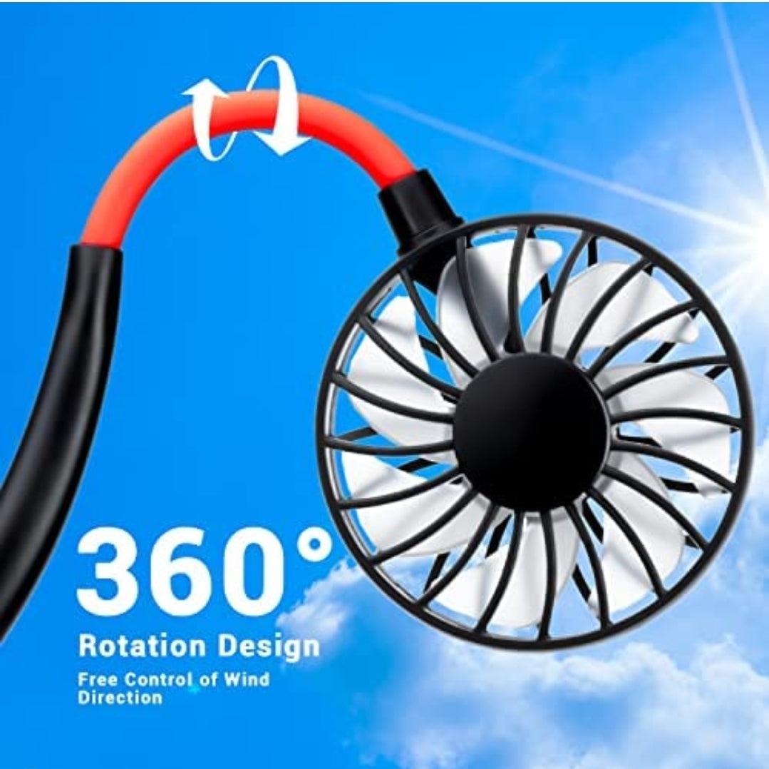 Portable Neck Fan Rechargeable Personal Hand-Free Fan